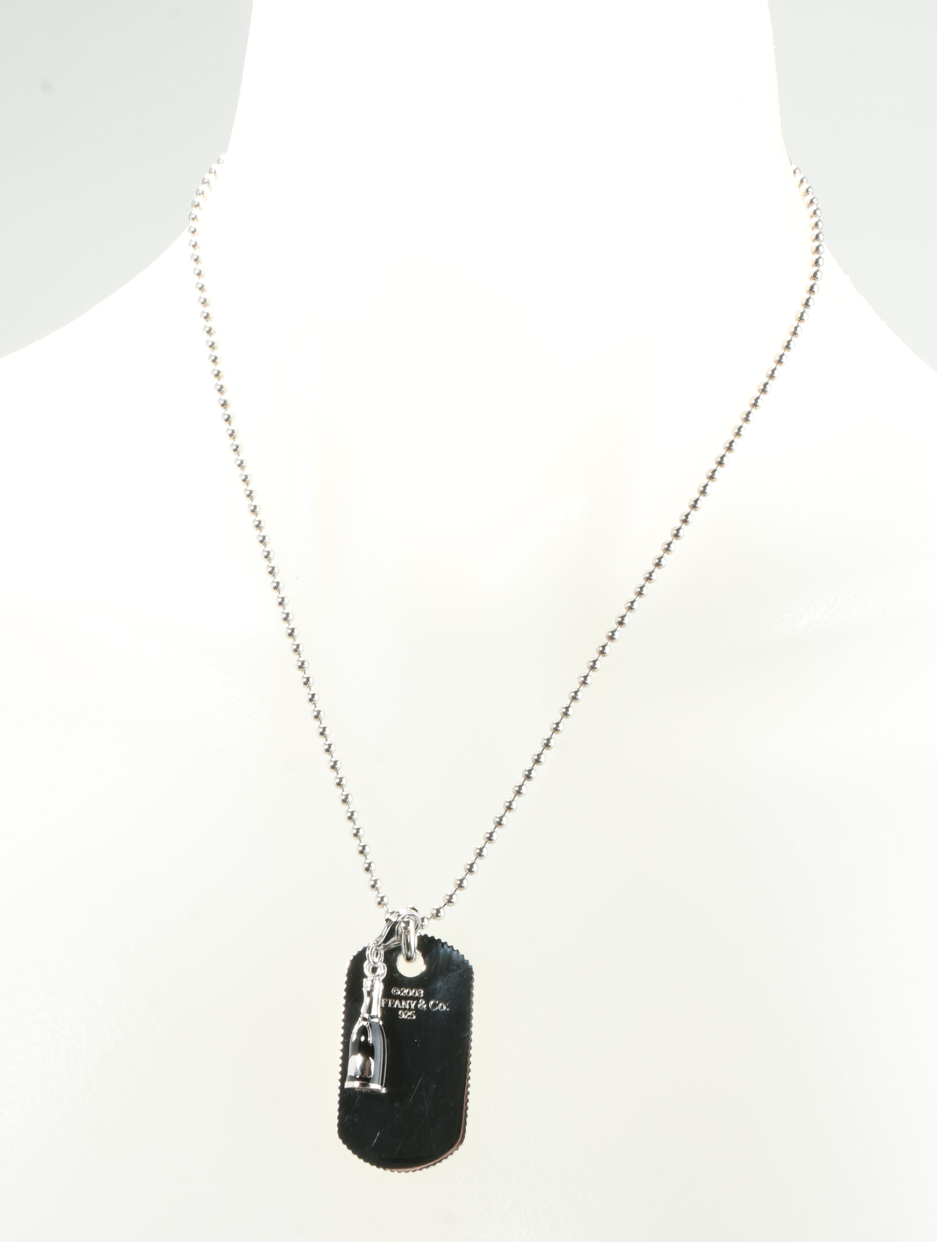 Tiffany \u0026 Co Silver Coin Edge Dog Tag 