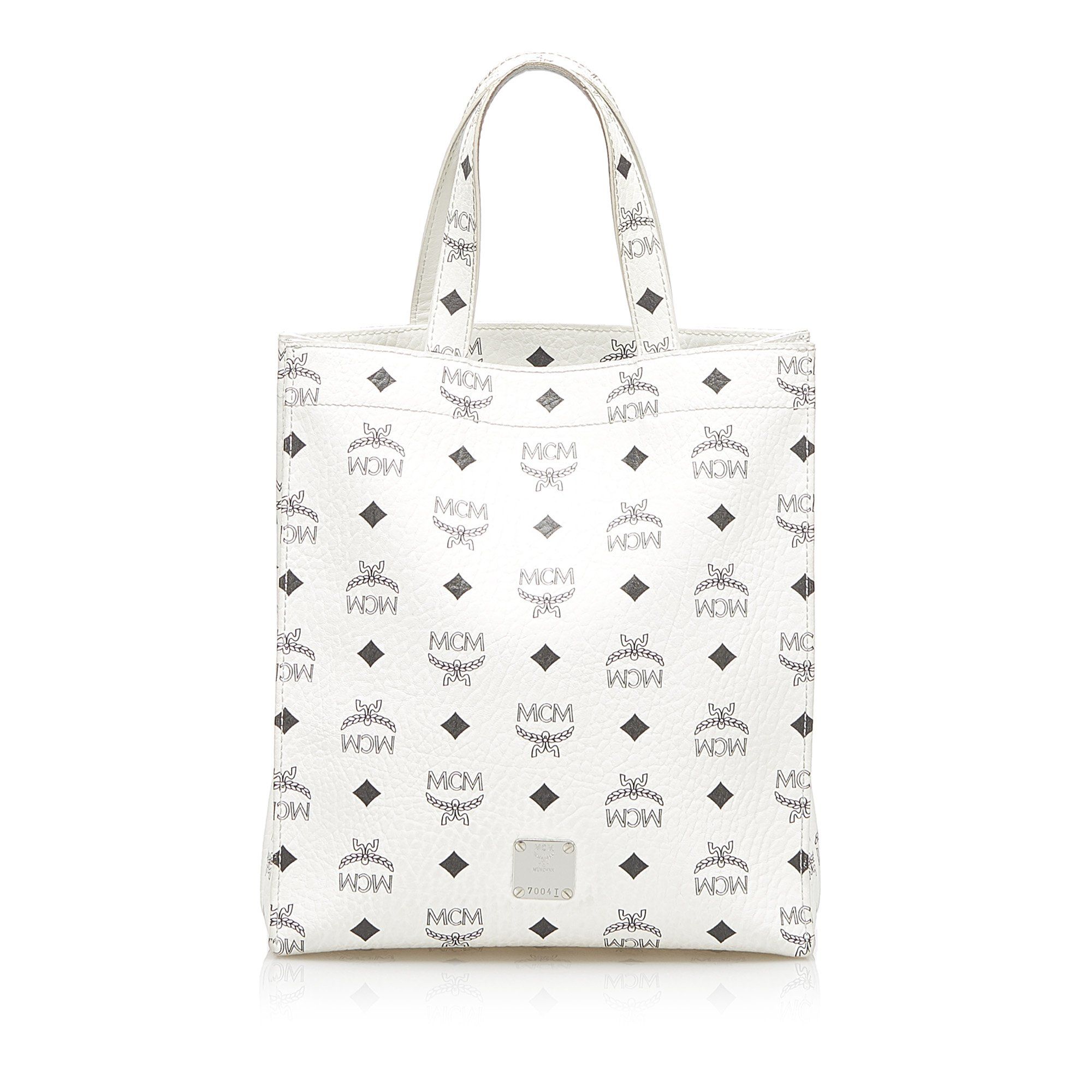 mcm white tote