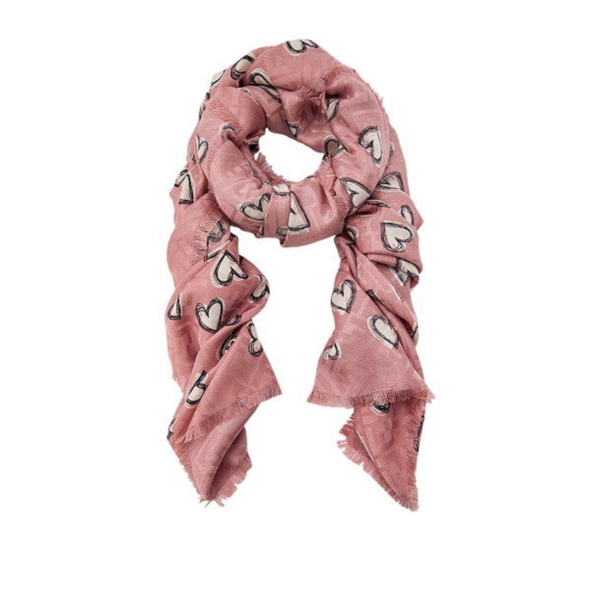 pink silk and wool shawl fendi
