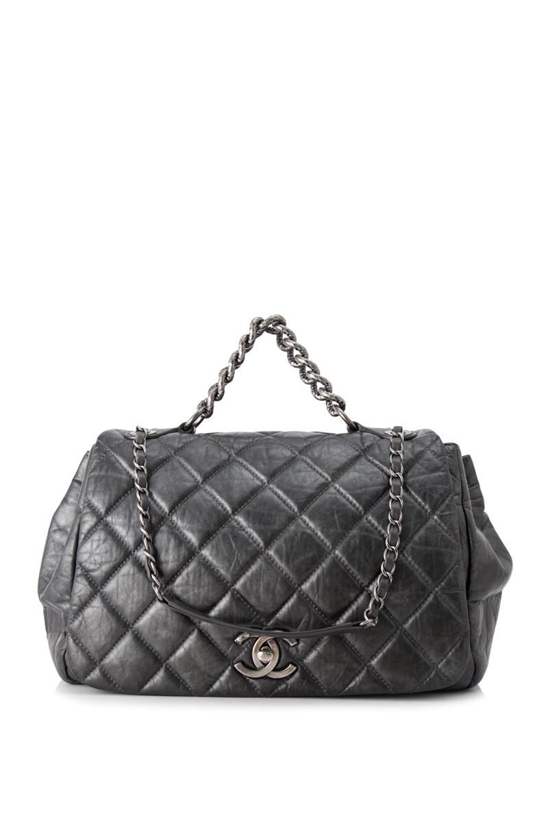 Pre Owned Chanel Bombay Large Pondicherry Flap Bag Leprix