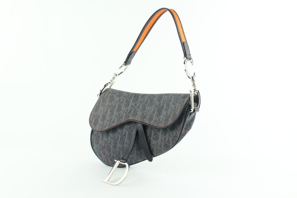 orange dior saddle bag