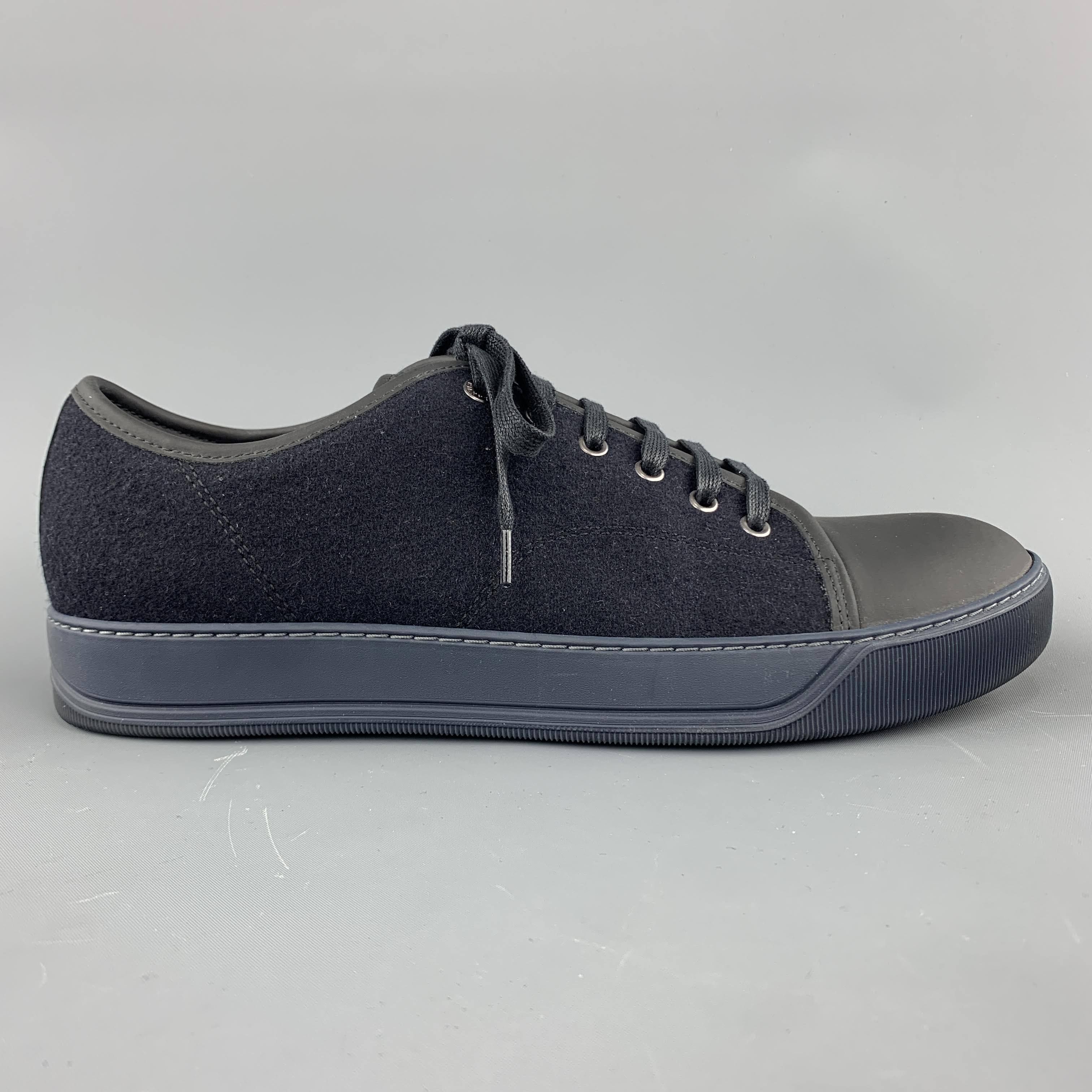navy lanvin sneakers