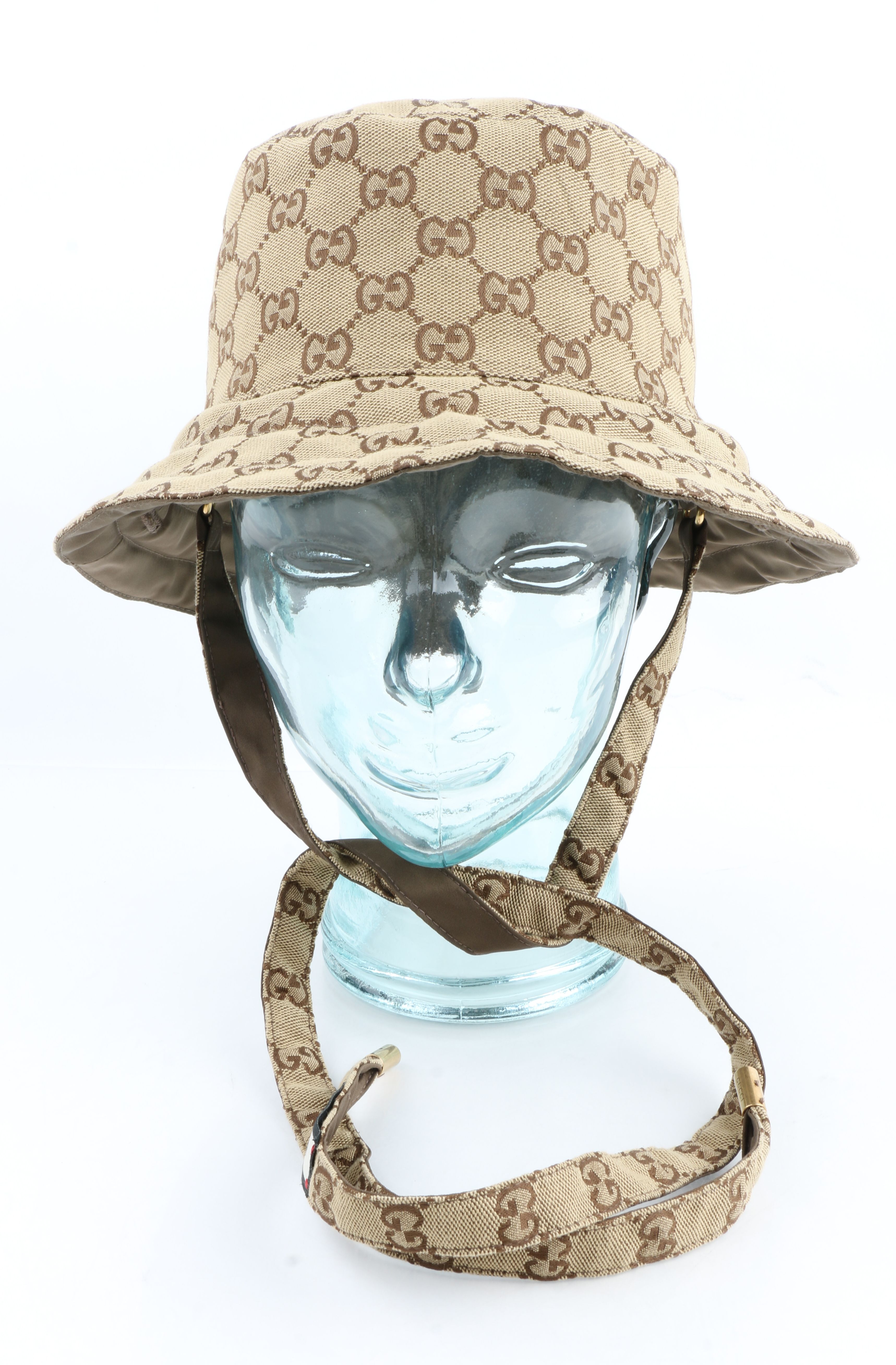 reversible hat in gg canvas and nylon