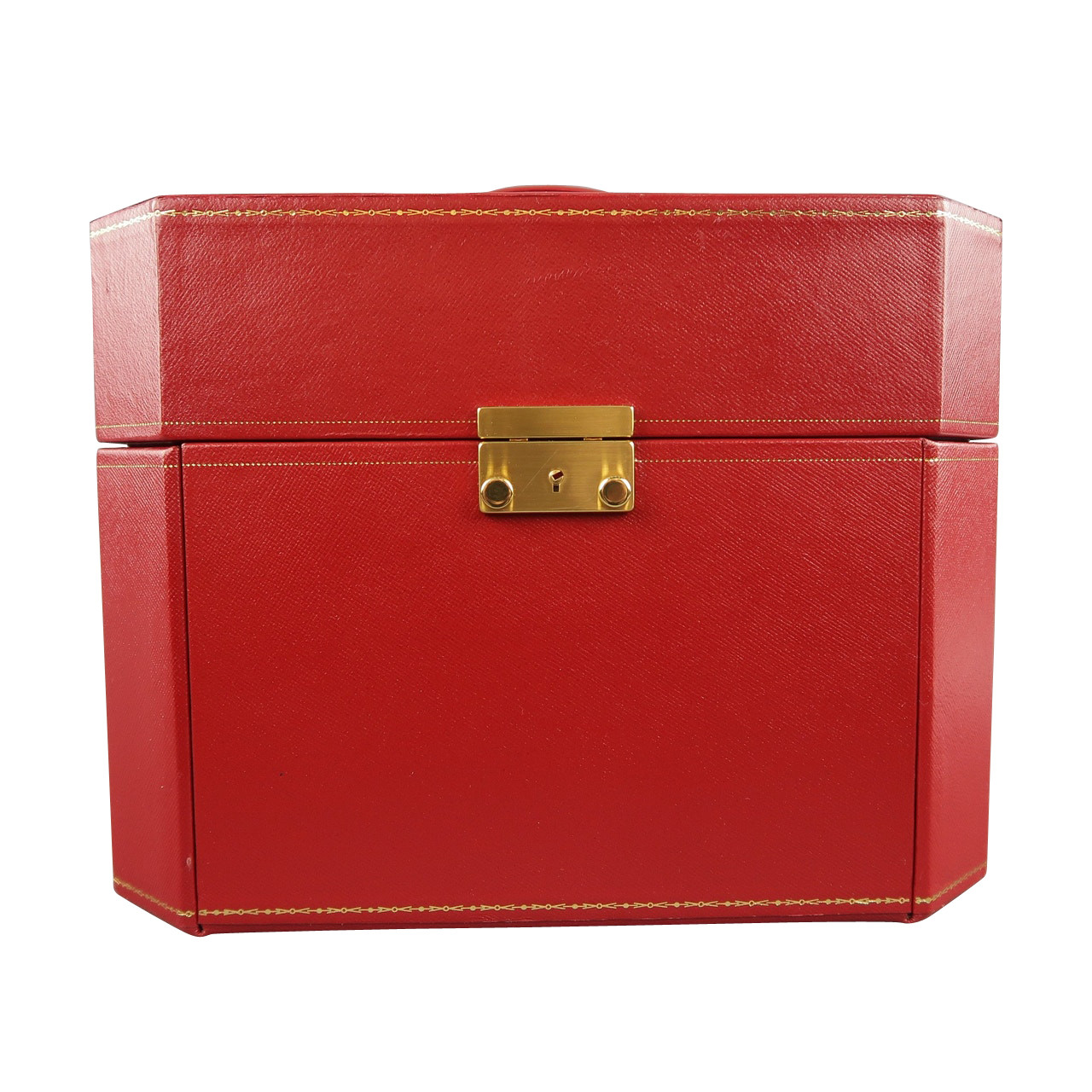 Vintage Cartier Red Watch Jewelry Storage Box With Drawer Leprix