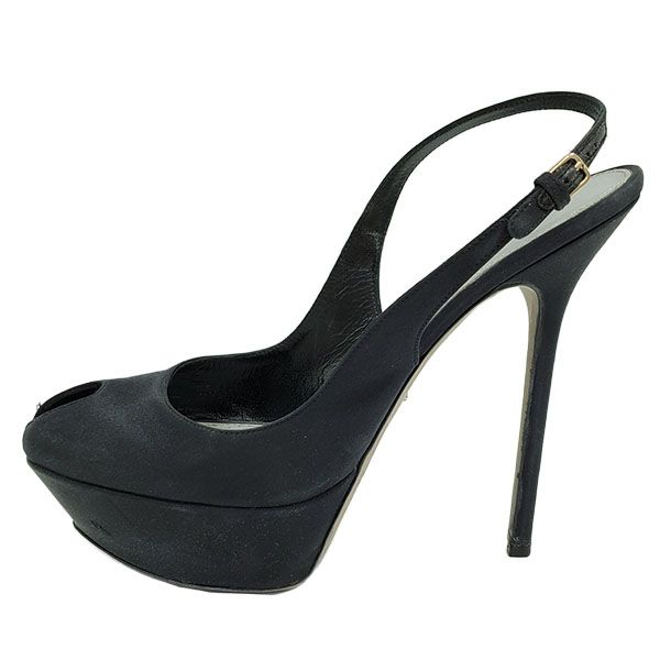 satin peep toe heels