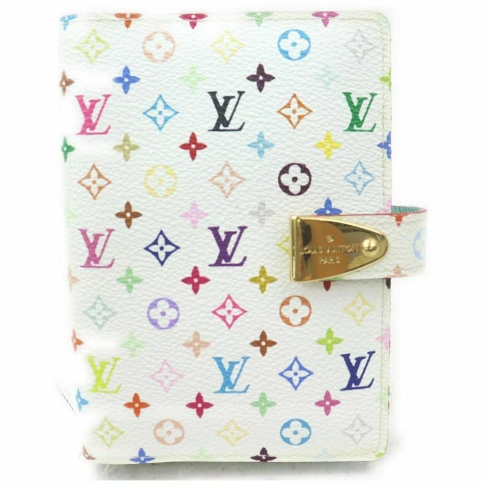 Louis Vuitton Multicolor Monogram White Agenda CoverPaltonaire 860807 |  LePrix
