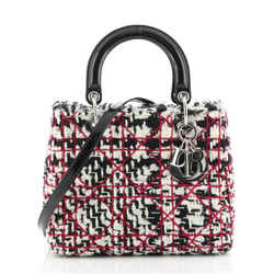 Lady Dior Bag Cannage Quilt Metallic Patent Medium Leprix