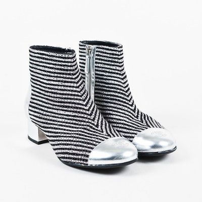 chanel metallic boots