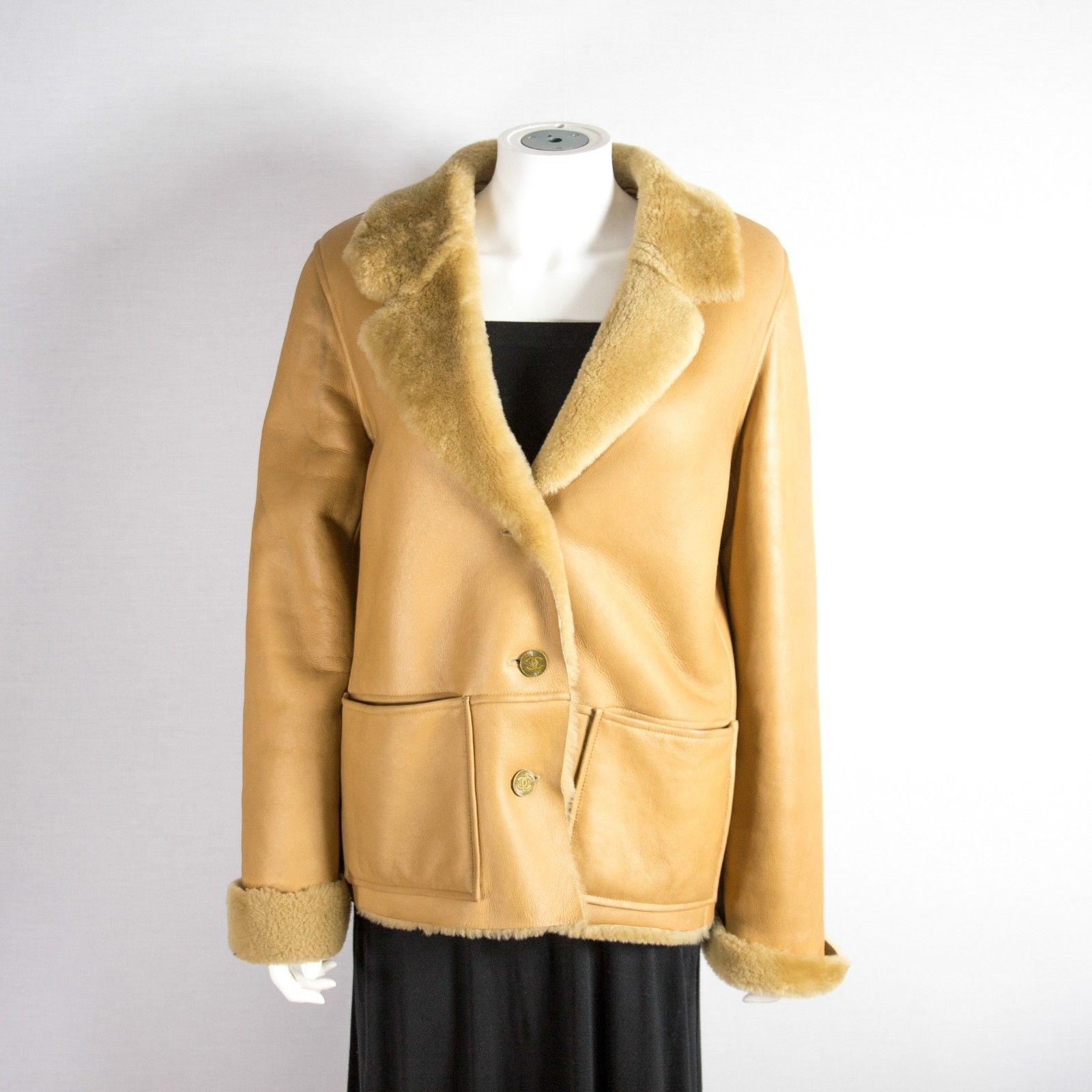 chanel shearling coat