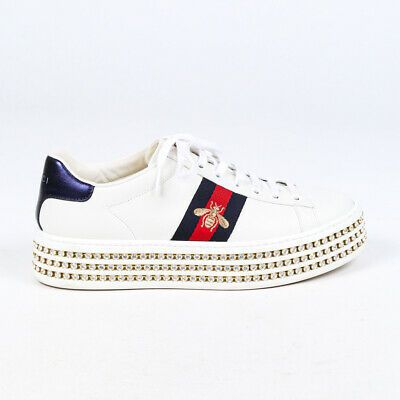 gucci crystal sneakers white