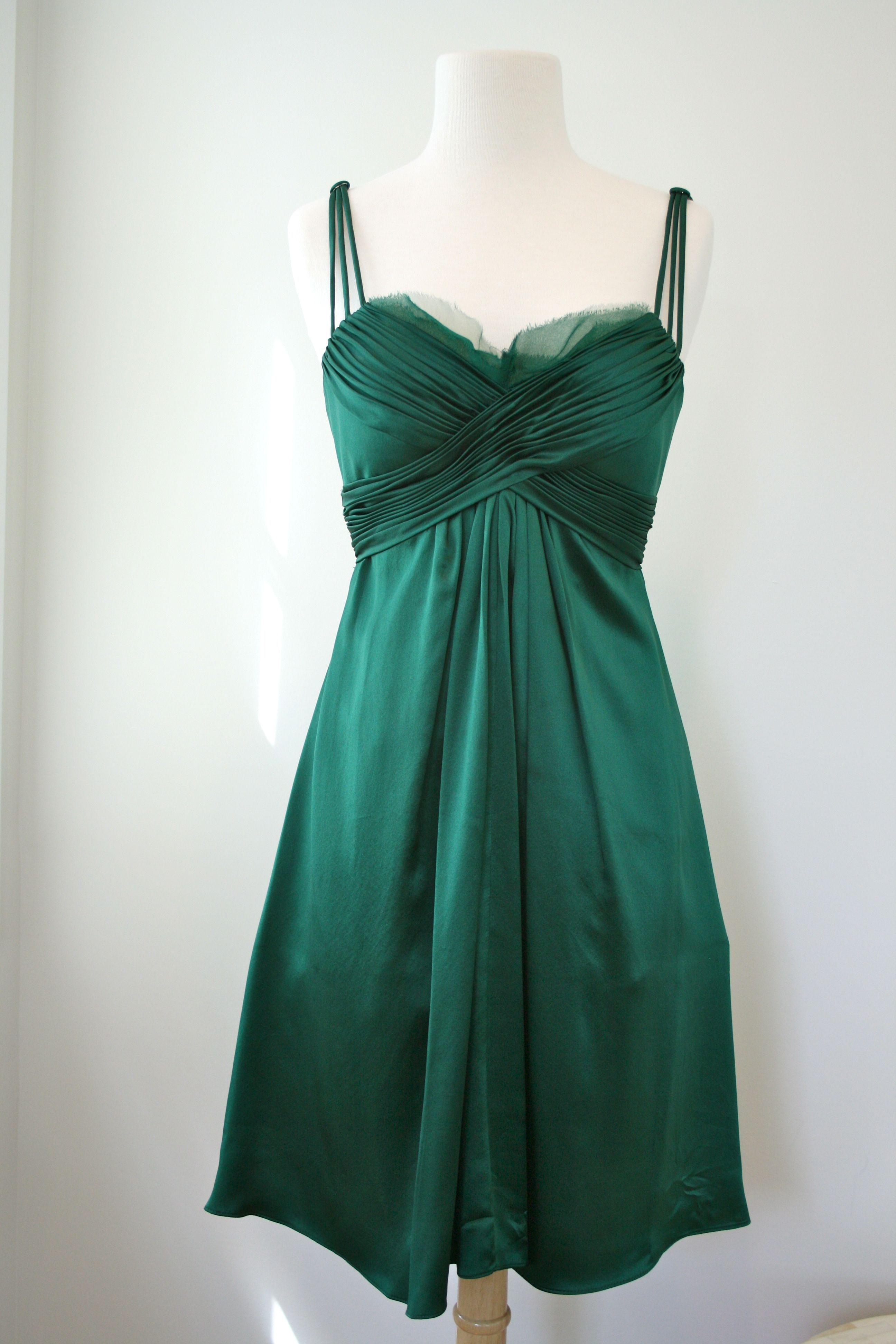 emerald green party dress