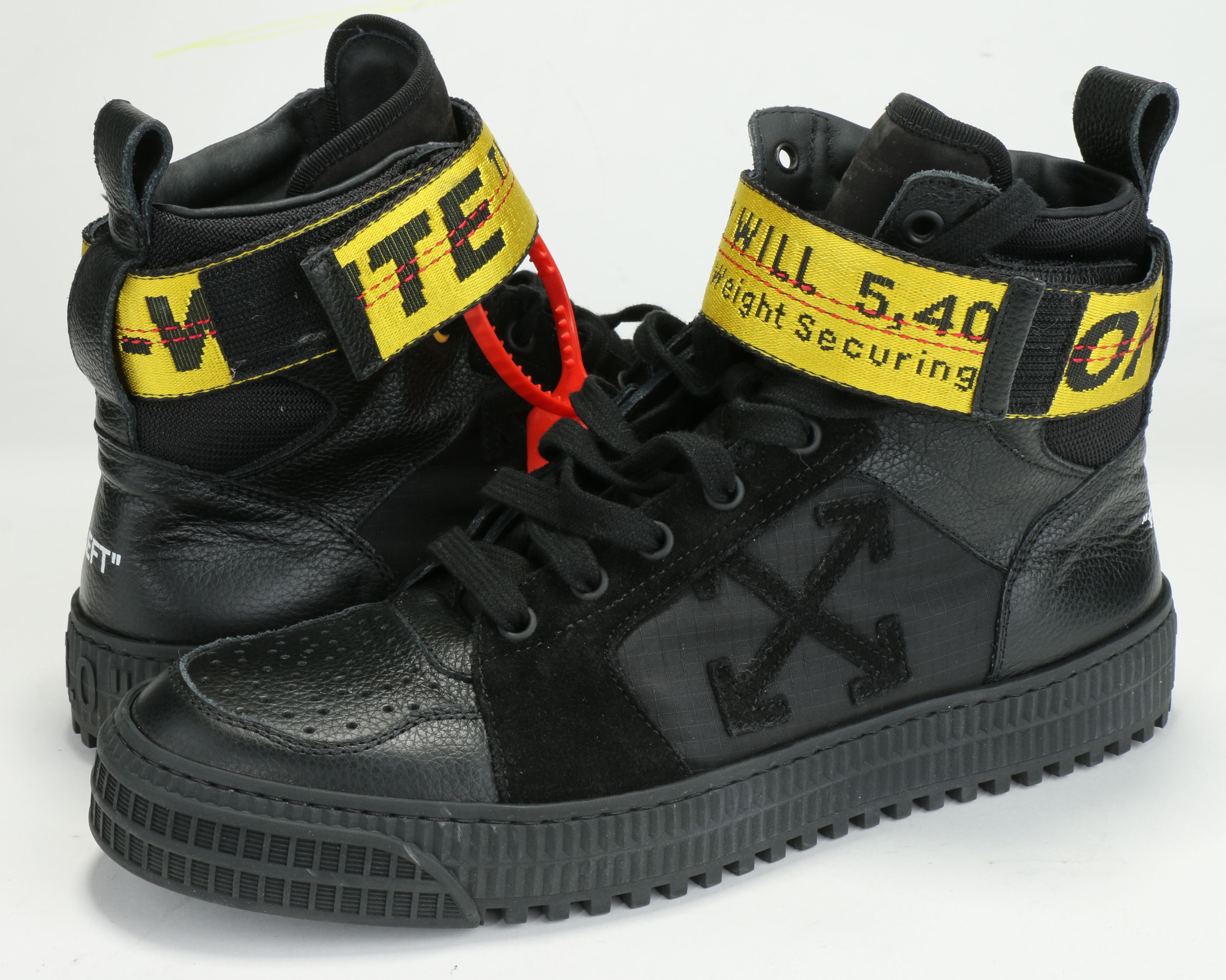 off white suede industrial sneakers