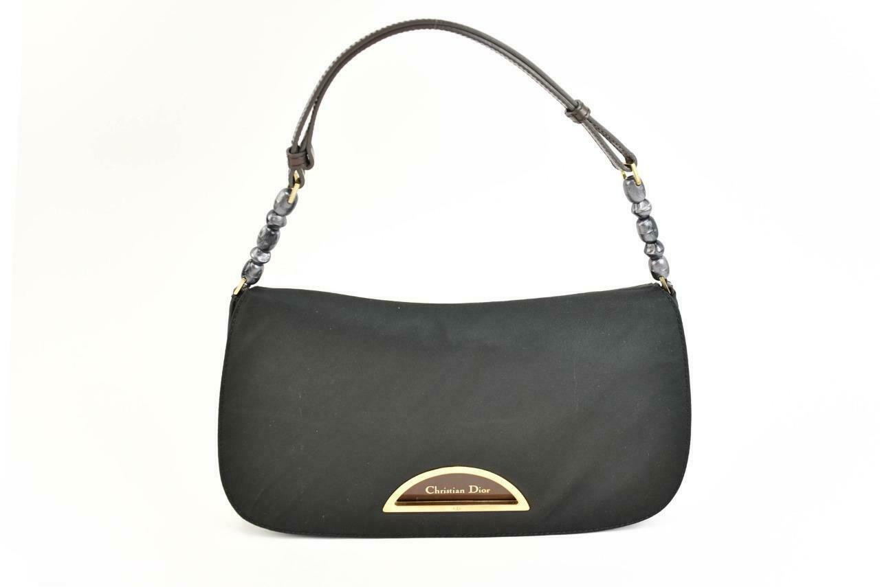 Dior Black Nylon Leather Logo Shoulder Bag Mt Leprix