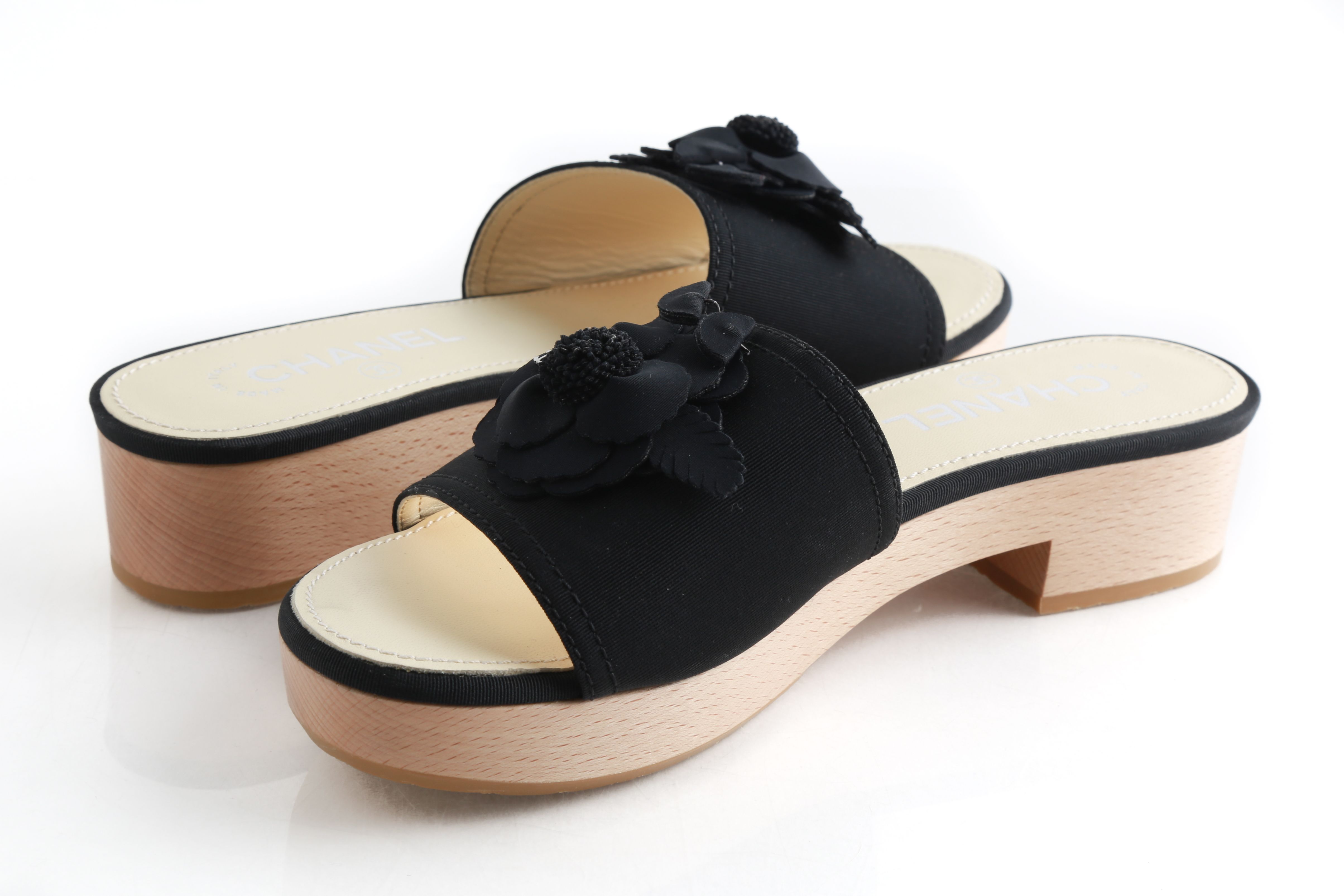 chanel slip on sandals