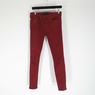 dark red skinny jeans womens