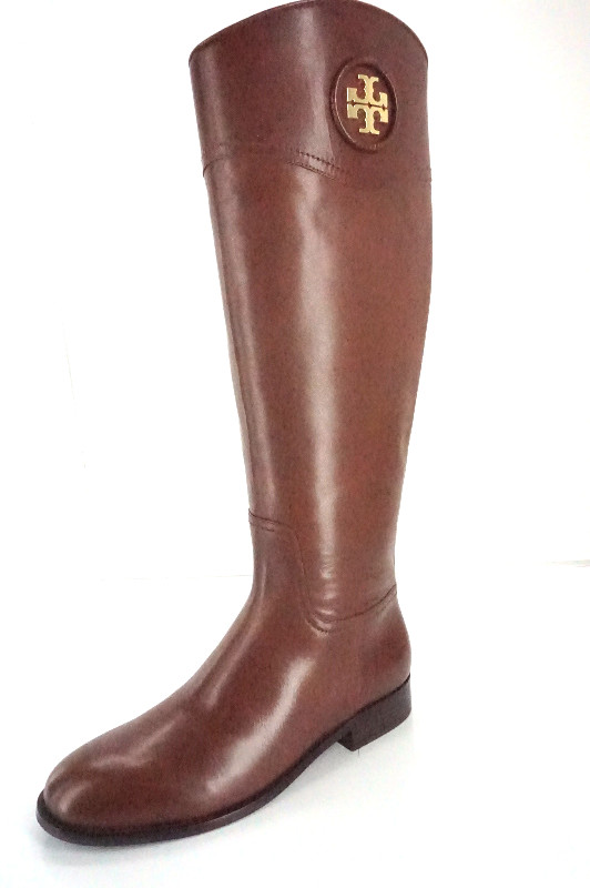 Nib Tory Burch Ashlyn Almond Brown Leather Riding Boots Sz 9 Tall Leprix Nib Tory Burch Ashlyn Almond Brown Leather Riding Boots Sz 9 Tall Leprix