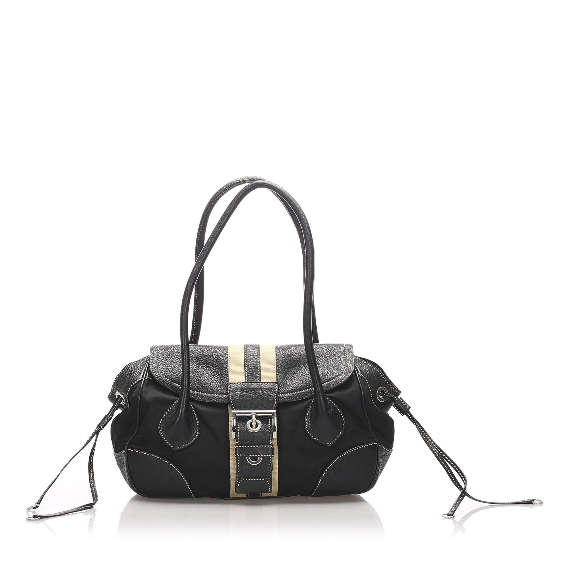 prada black tessuto shoulder bag