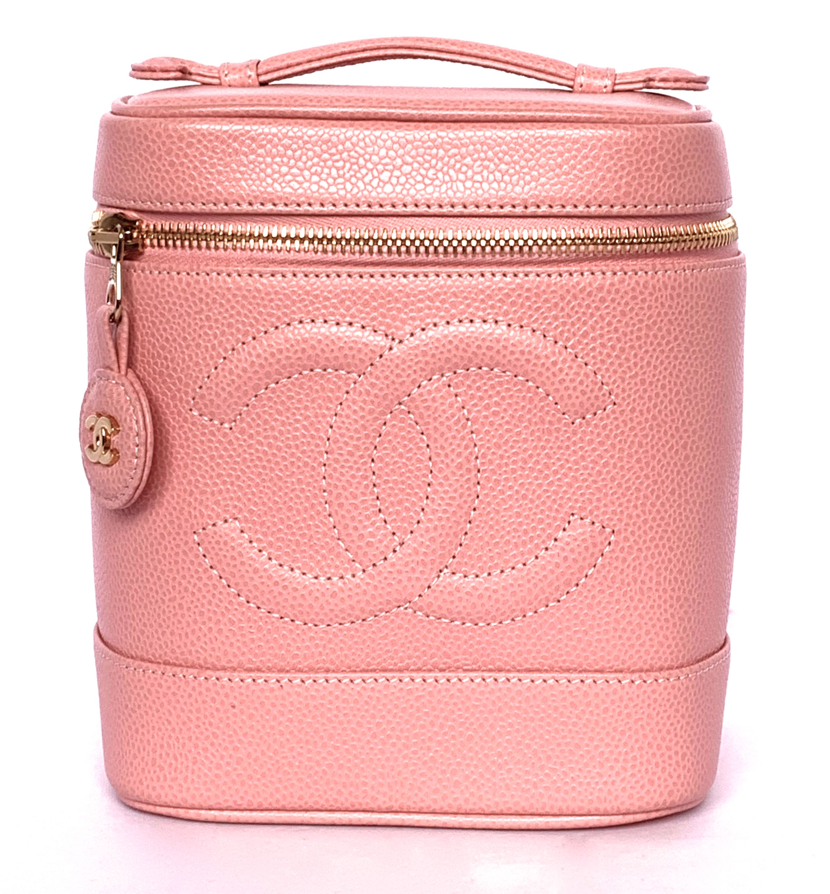 chanel pink vanity case
