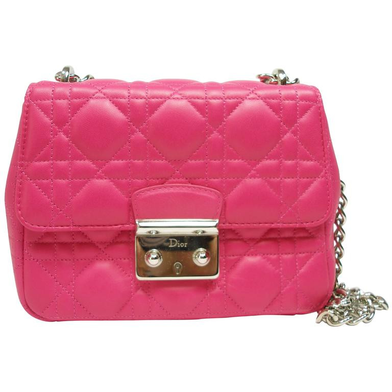 Dior Miss Dior Bag Pink Cannage Leather Small Size Brand New Leprix
