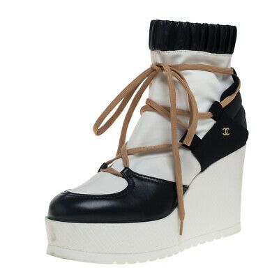 chanel platform boots