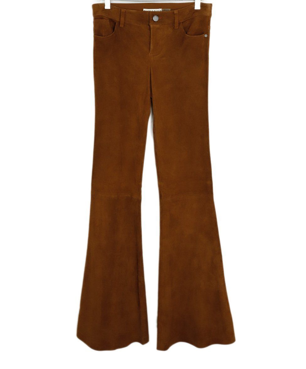 suede bell bottom pants