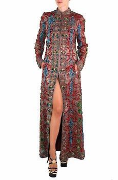 long brocade coat