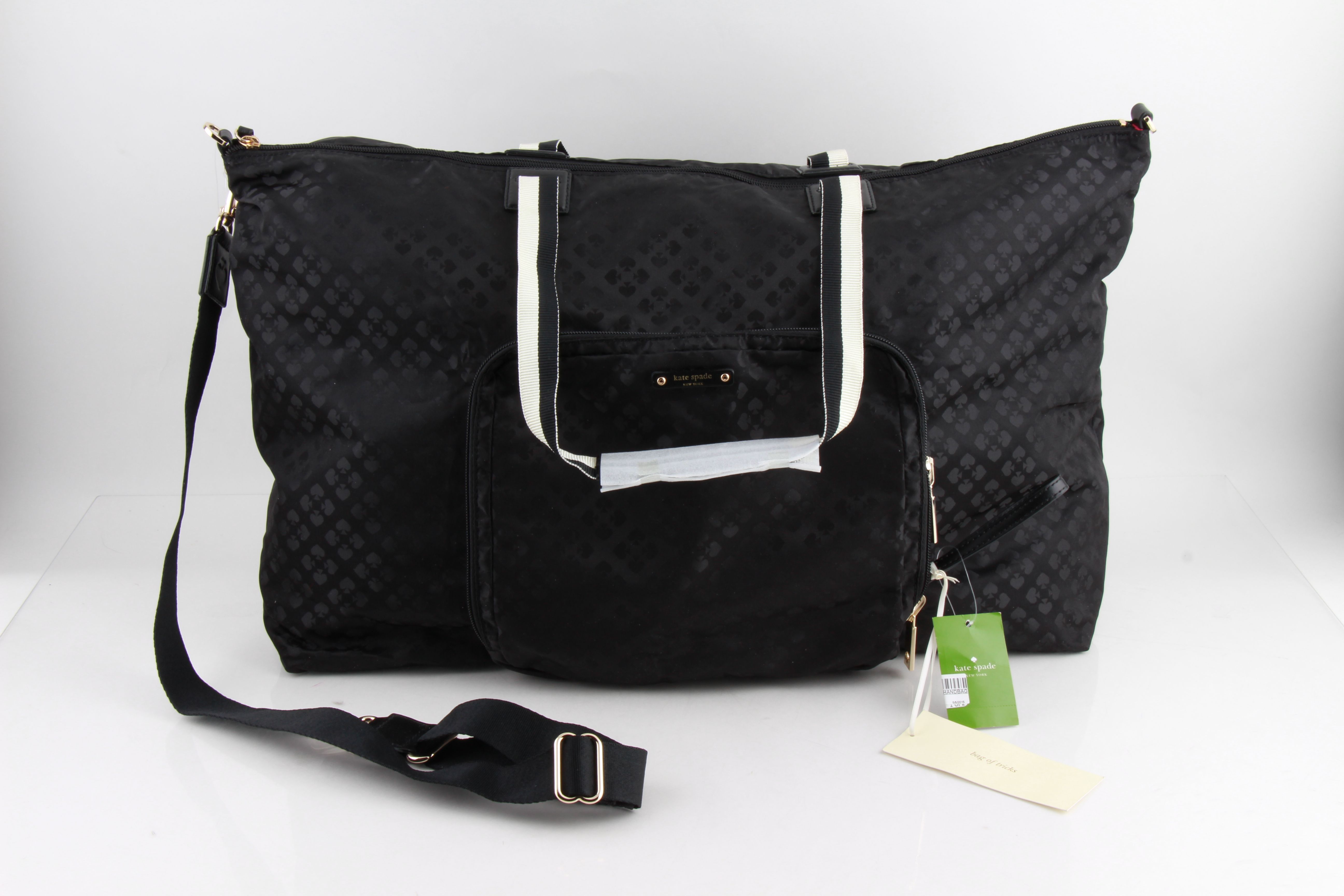 kate spade black nylon tote