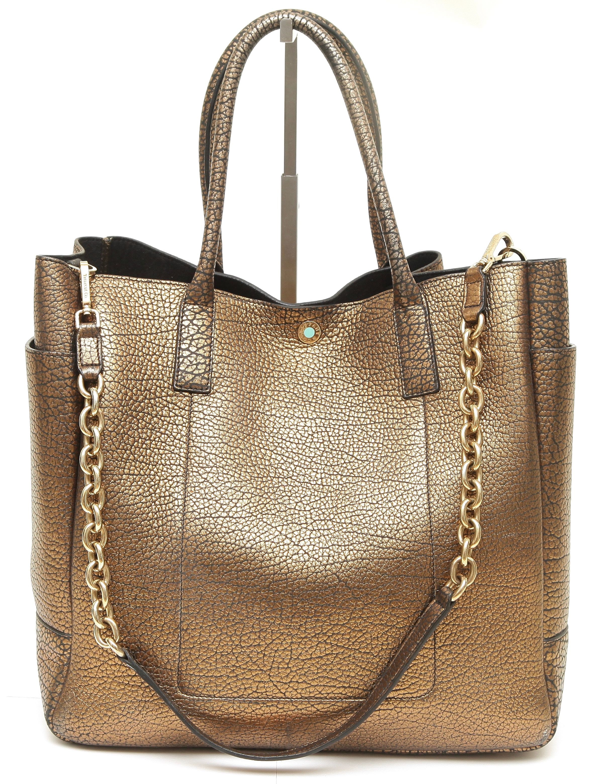 bronze tote bag