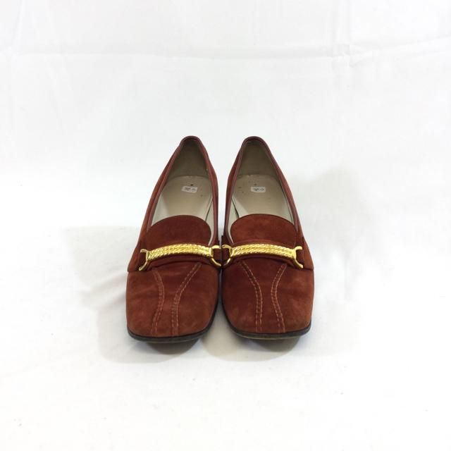Vintage Gucci Suede Heeled Loafers | LePrix