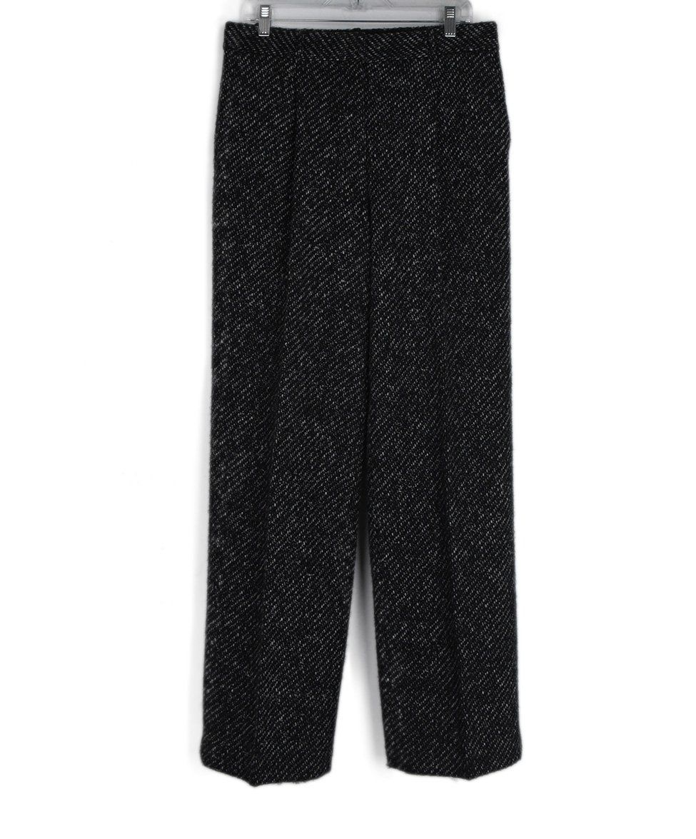 black tweed pants