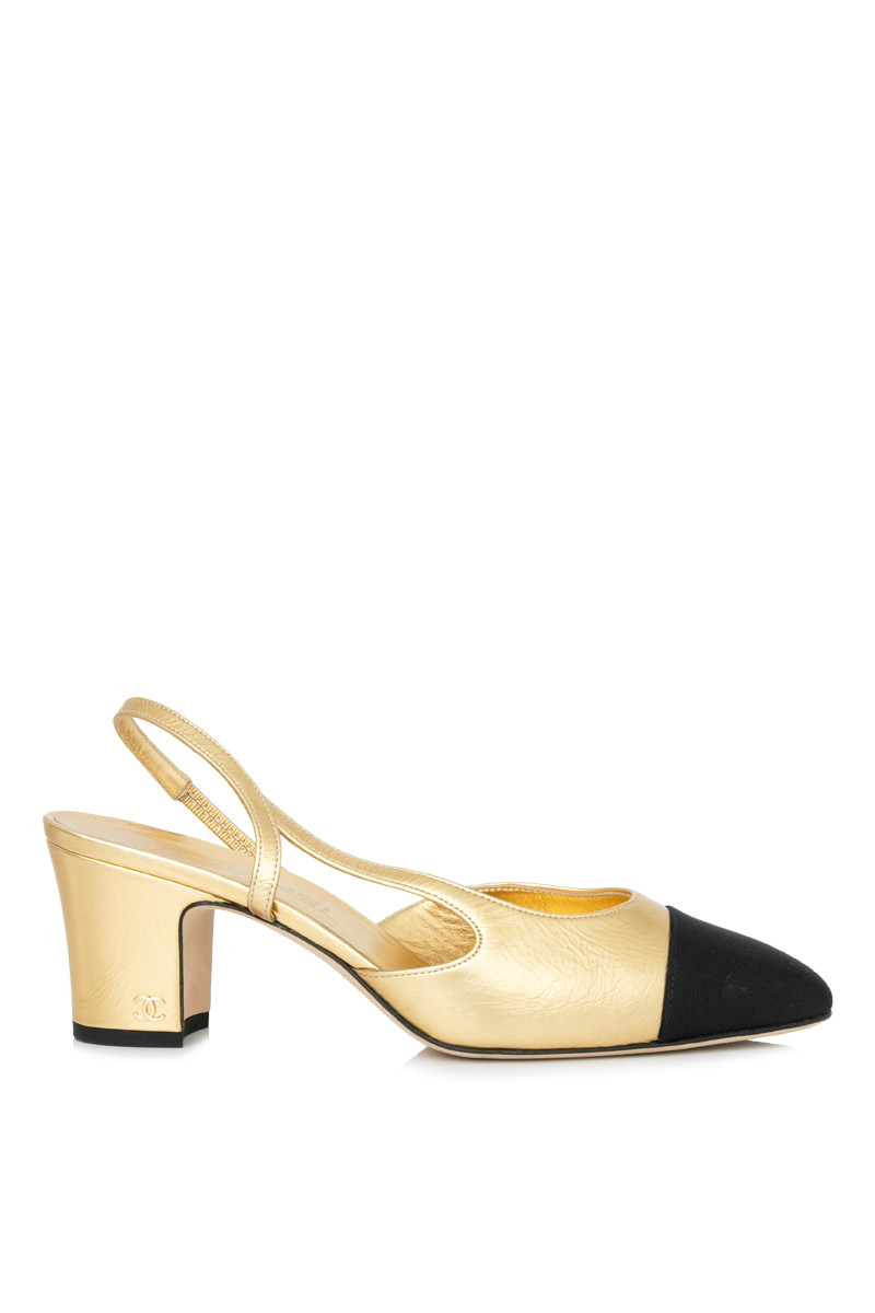Pre Owned Chanel Slingback Pumps Leprix