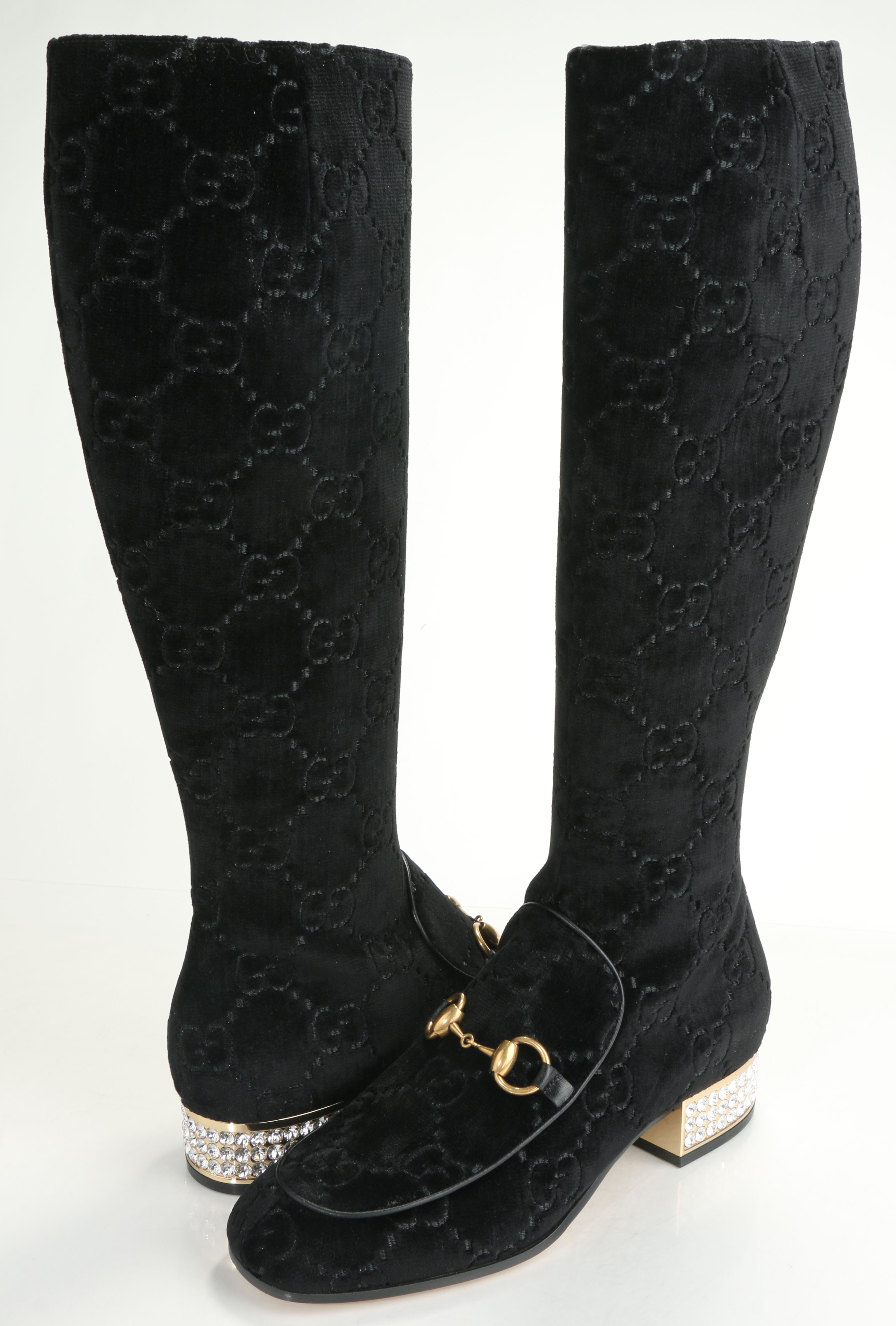 gucci rhinestone boots