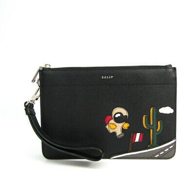 bally men's leather clutch bag