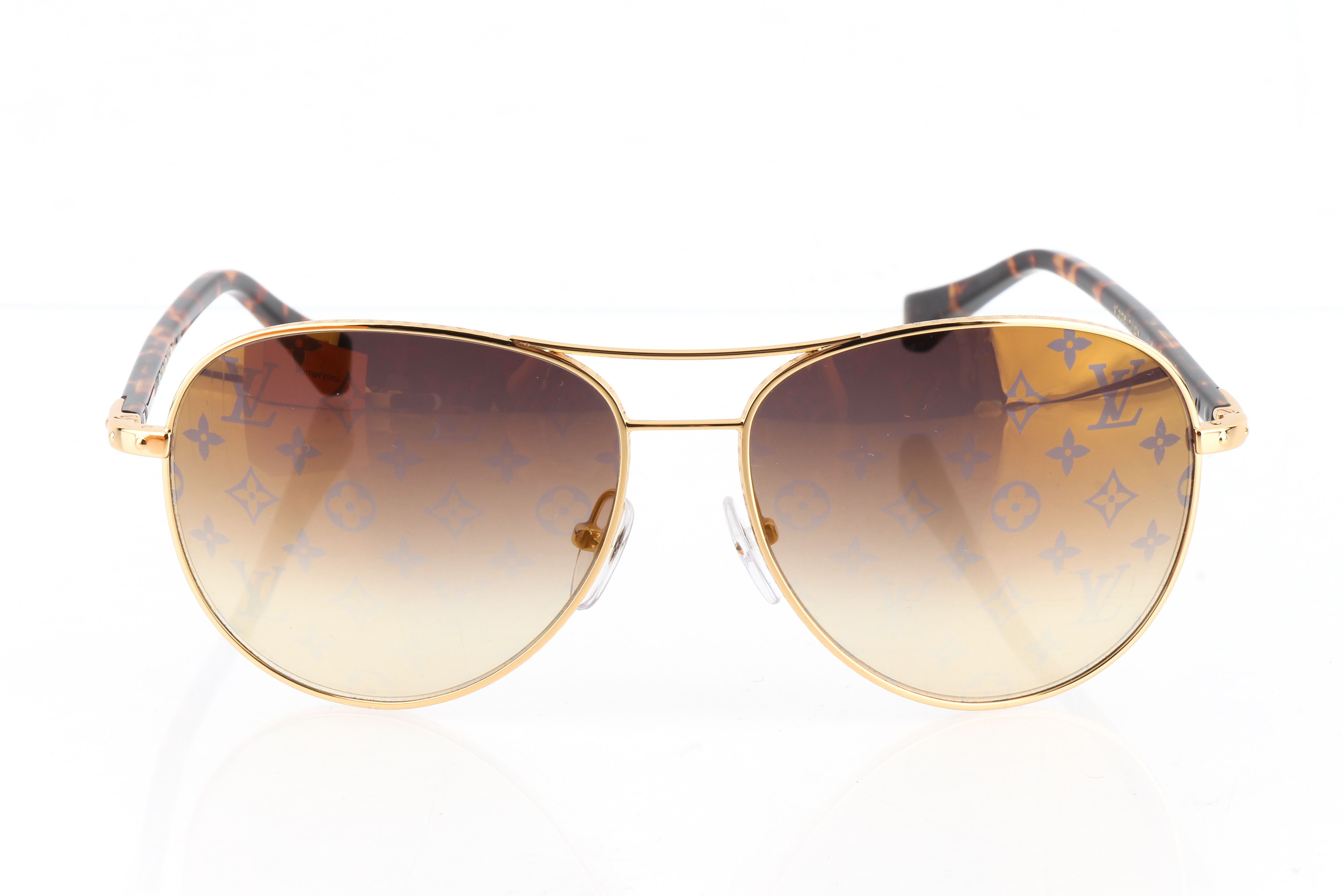 Louis Vuitton Gold Brown Tortoise Z0164U Conspiration Pilote | LePrix