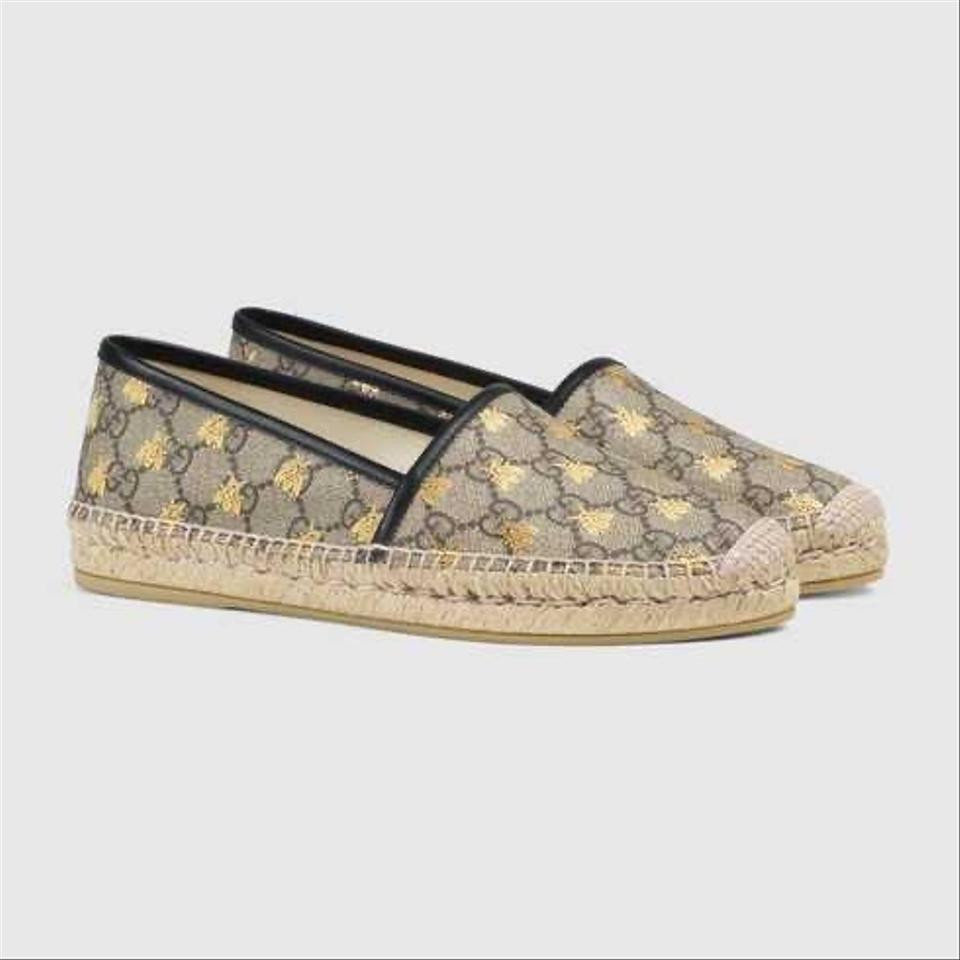 Gucci Sz 40 5 Rare Bee Pliar Supreme Gg Espadrilles Flats 11ga85 Leprix