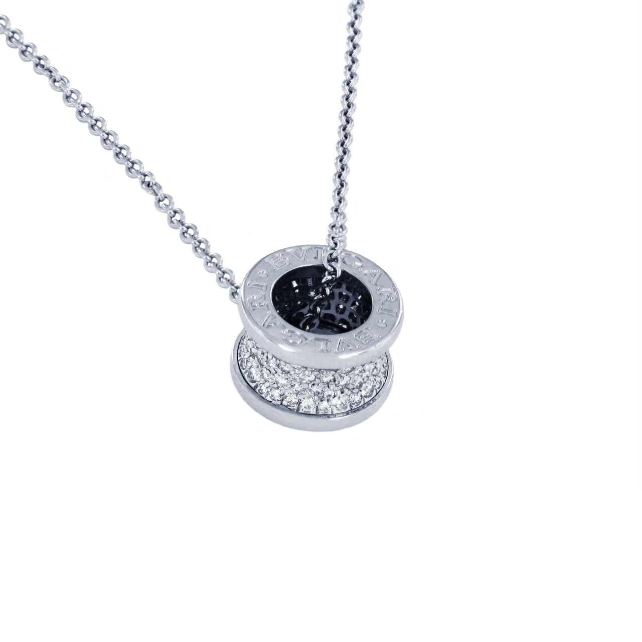 Bvlgari B Zero1 White Gold Diamond Necklace Leprix Bvlgari B Zero1 White Gold Diamond Necklace Leprix