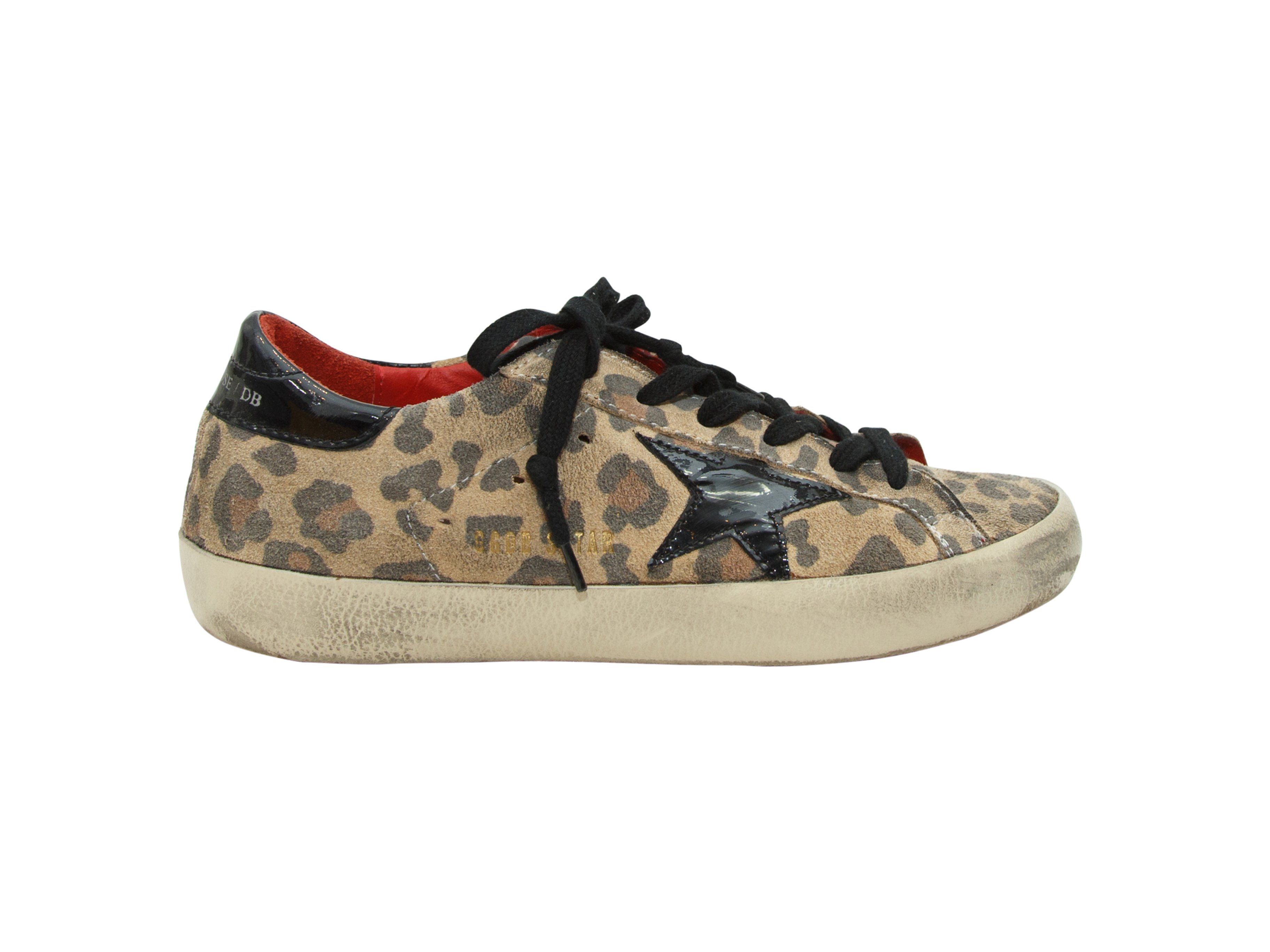 leopard print golden goose sneakers