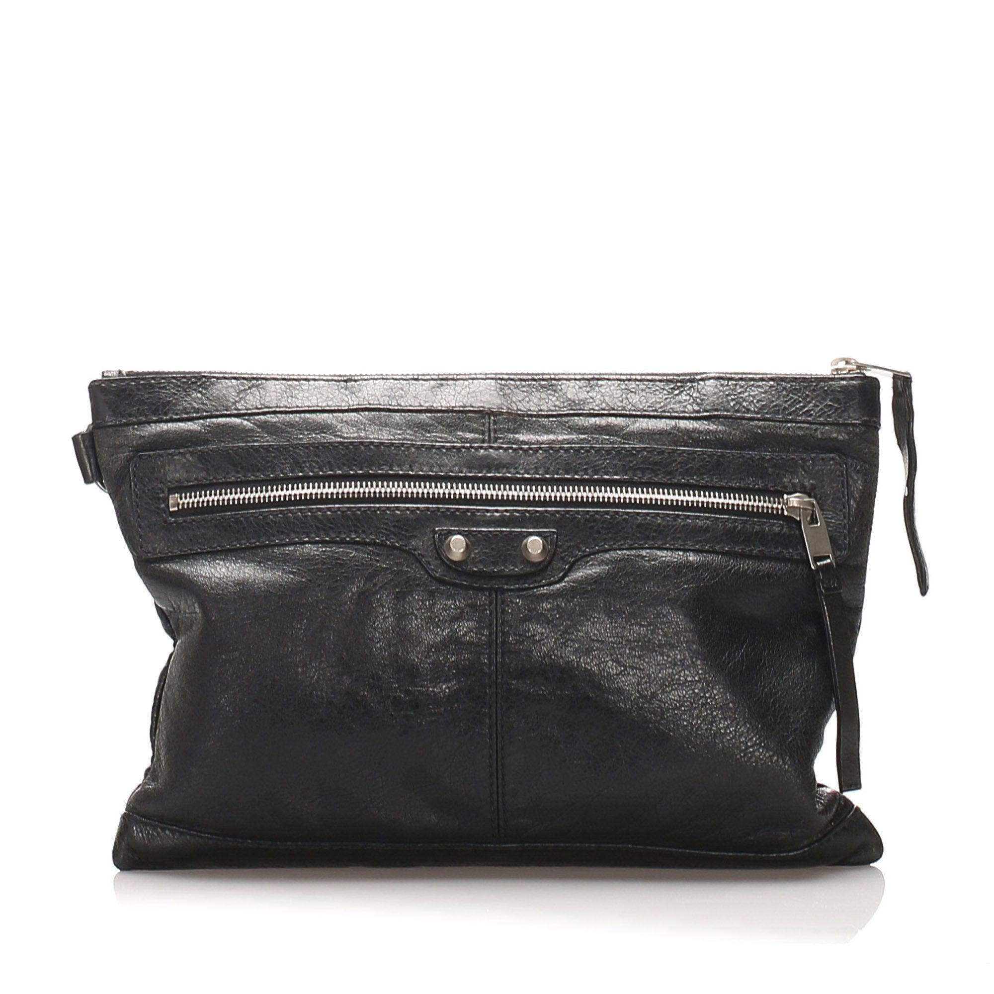 balenciaga black clutch