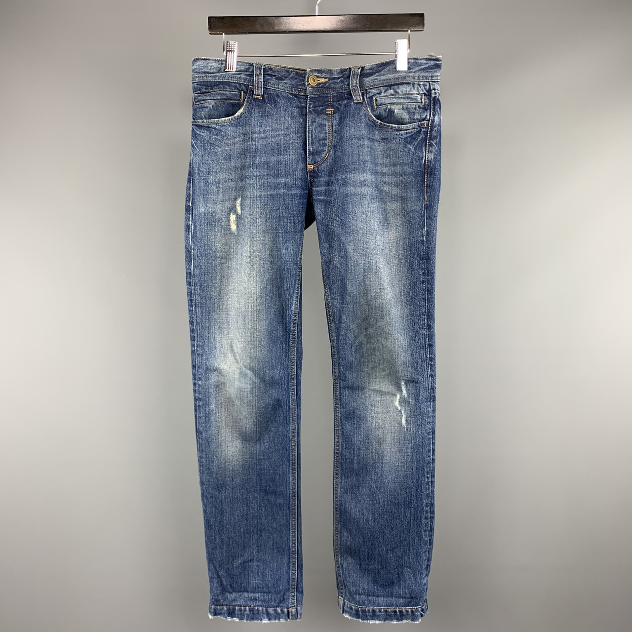D G By Dolce Gabbana Size 30 X 32 Indigo Wash Denim Button Fly Jeans Leprix