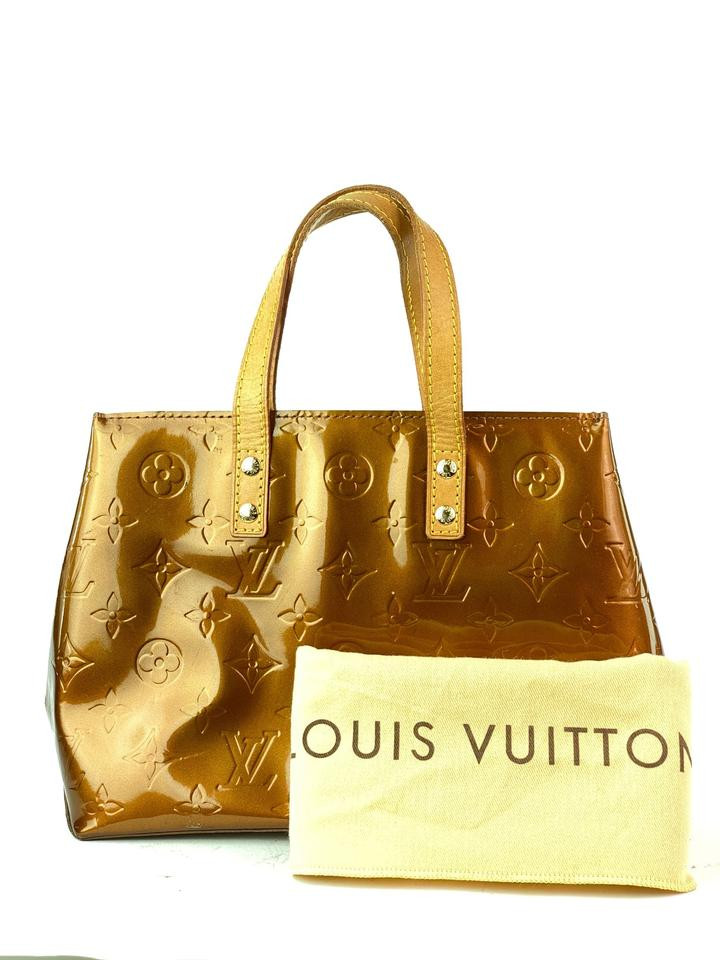 louis vuitton phone number california Louis Vuitton Monogram Vernis Reade PM Bronze Tote Small Copper 5L99 | LePrix