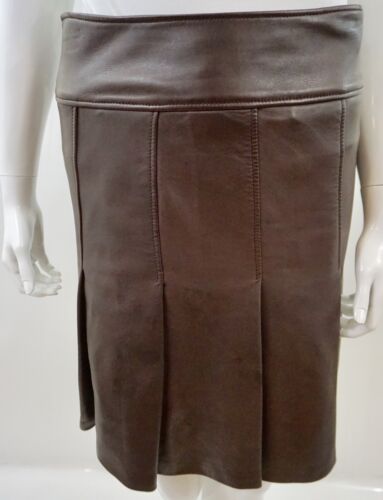 burberry leather skirt