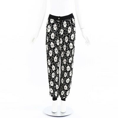 Chanel Floral Knit Jogger Pants SZ 40 