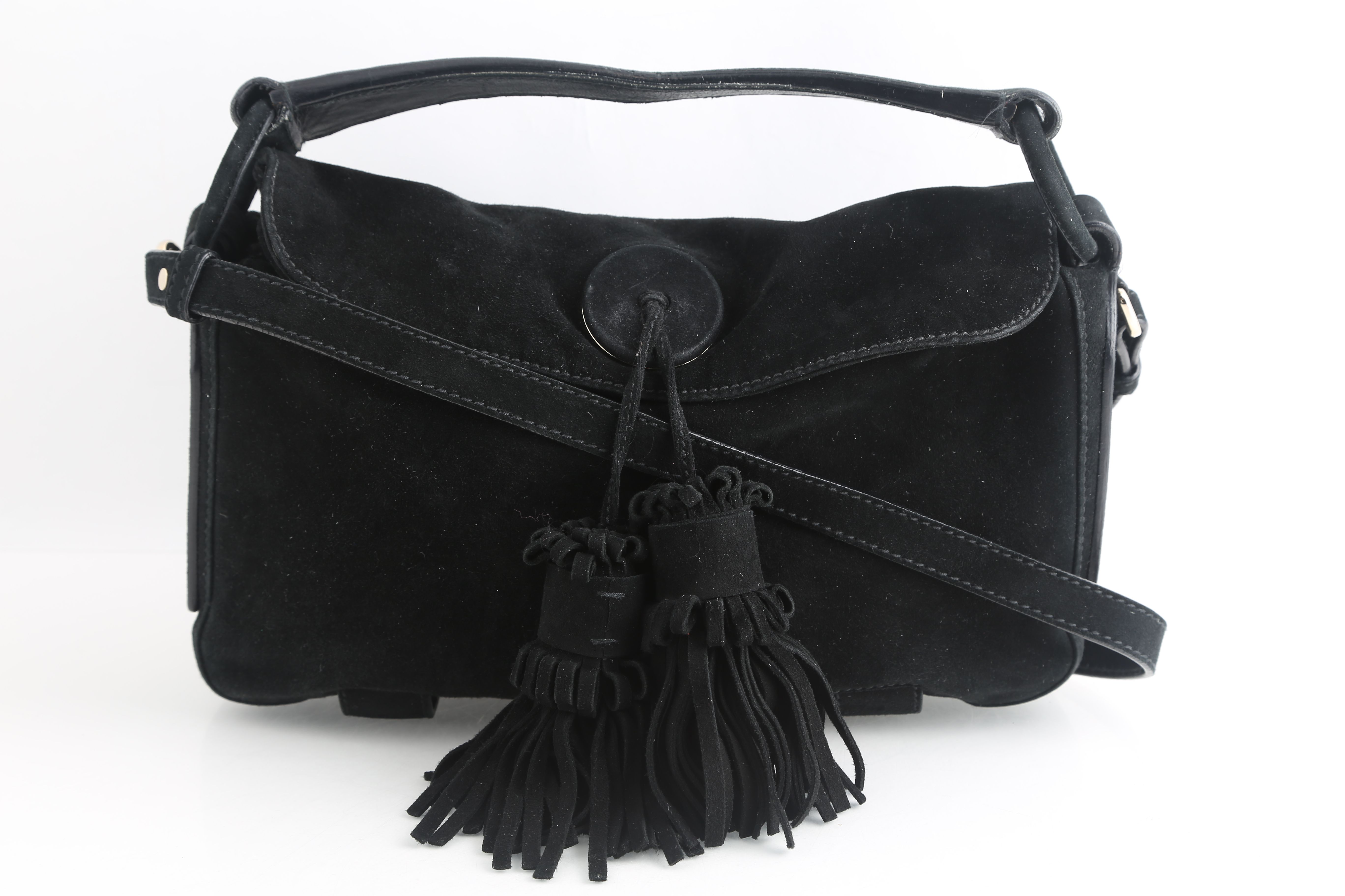 ysl black suede bag