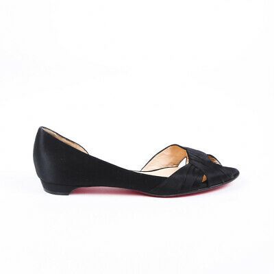 christian louboutin peep toe flats