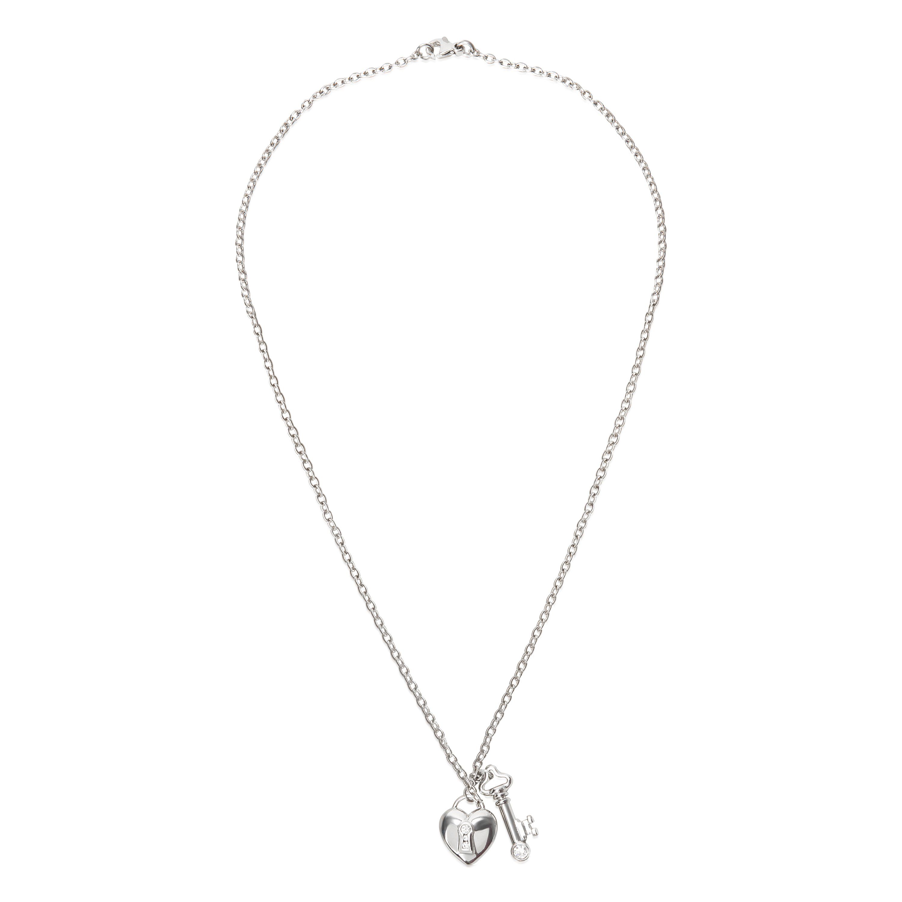 Key Charm Diamond Necklace In Platinum 