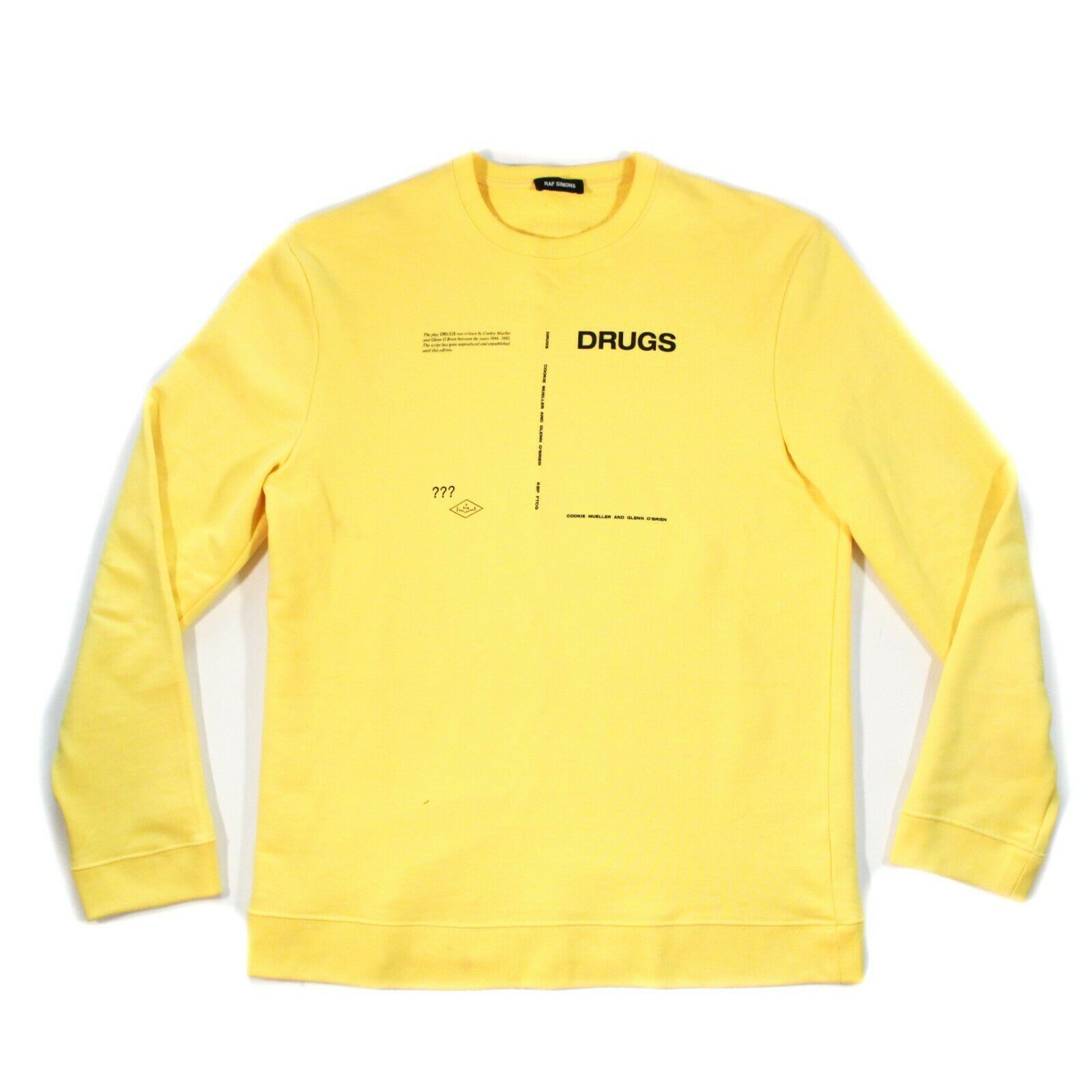 raf simons drugs sweatshirt