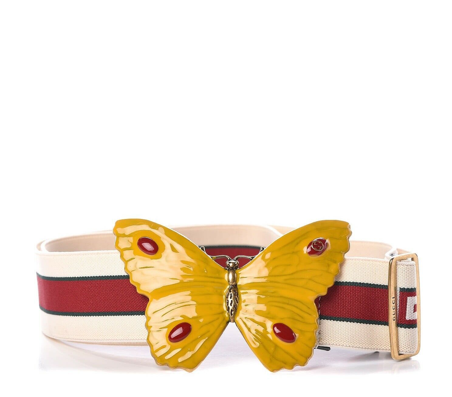 Elastic Enamel Butterfly Belt 