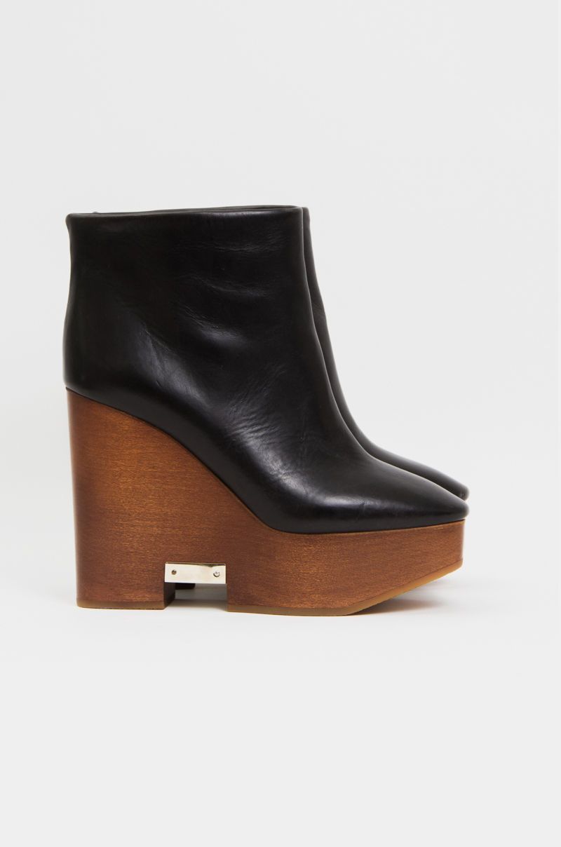 wooden platform boots