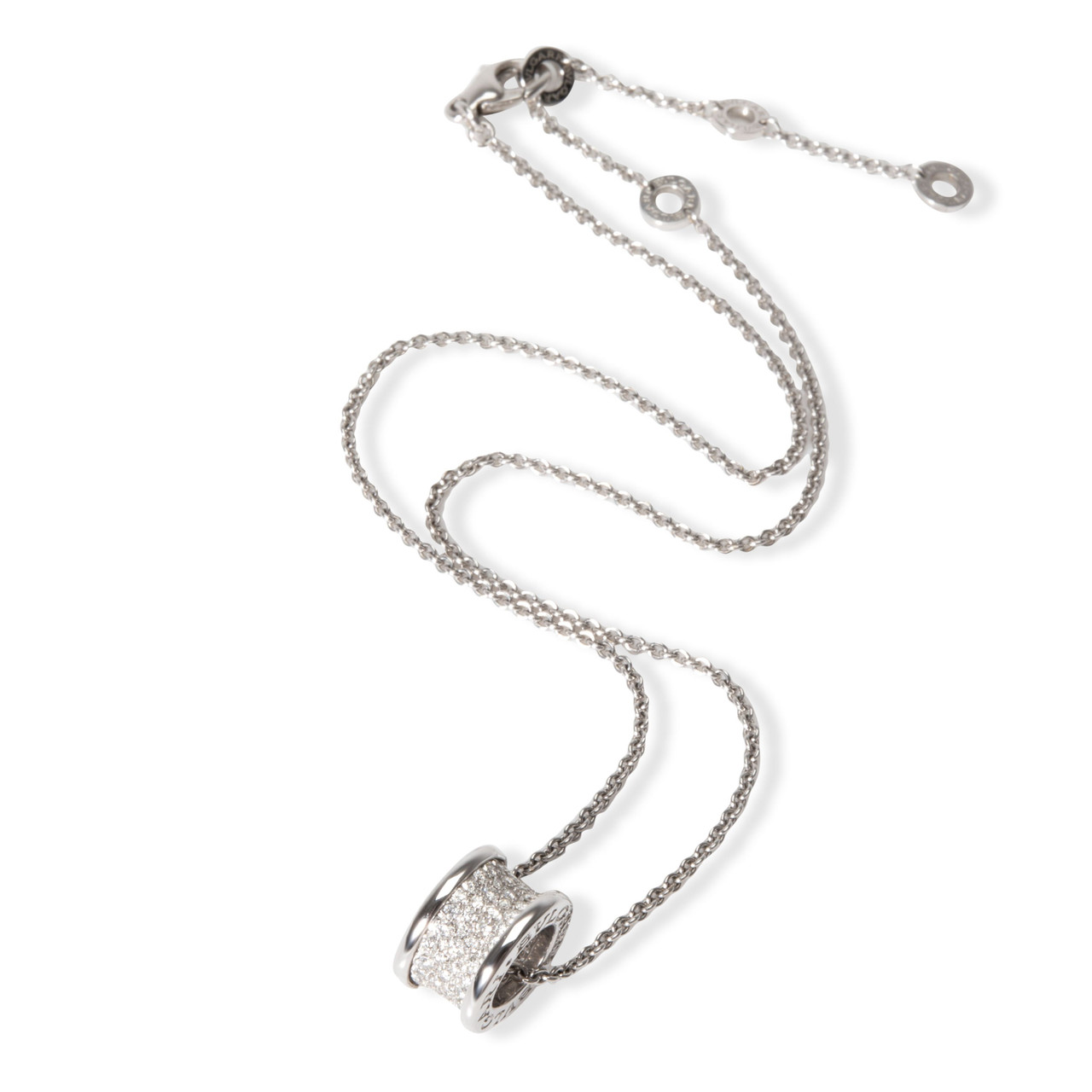 Bulgari B Zero1 Diamond Necklace In 18k White Gold 0 87 Ctw Leprix Bulgari B Zero1 Diamond Necklace In 18k White Gold 0 87 Ctw Leprix
