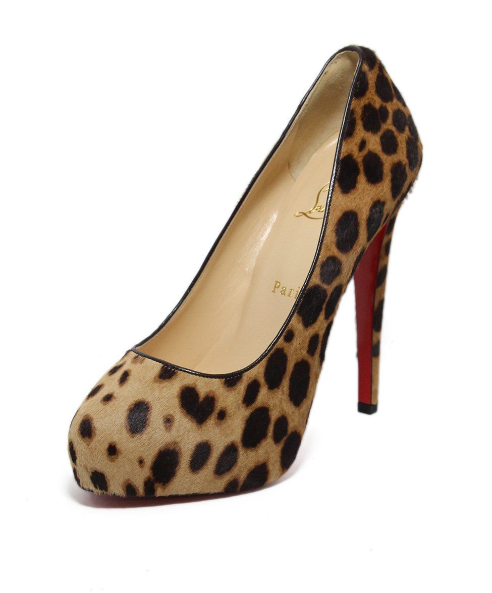 louboutin animal print heels